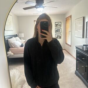 lululemon athletica Black Half-Zip Fleece Pullover